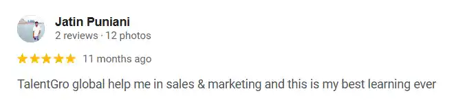 Real college student testimonial for TalentGro